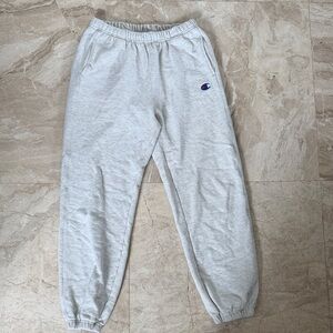 Champion Grey Fleece Sweatpants | Size M | Heather Gray